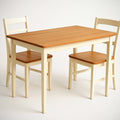 Table ¡§¡è mangeoire rectangulaire 3 pi¡§¡§ces en bois mdf/peinture cr¡§¡§me