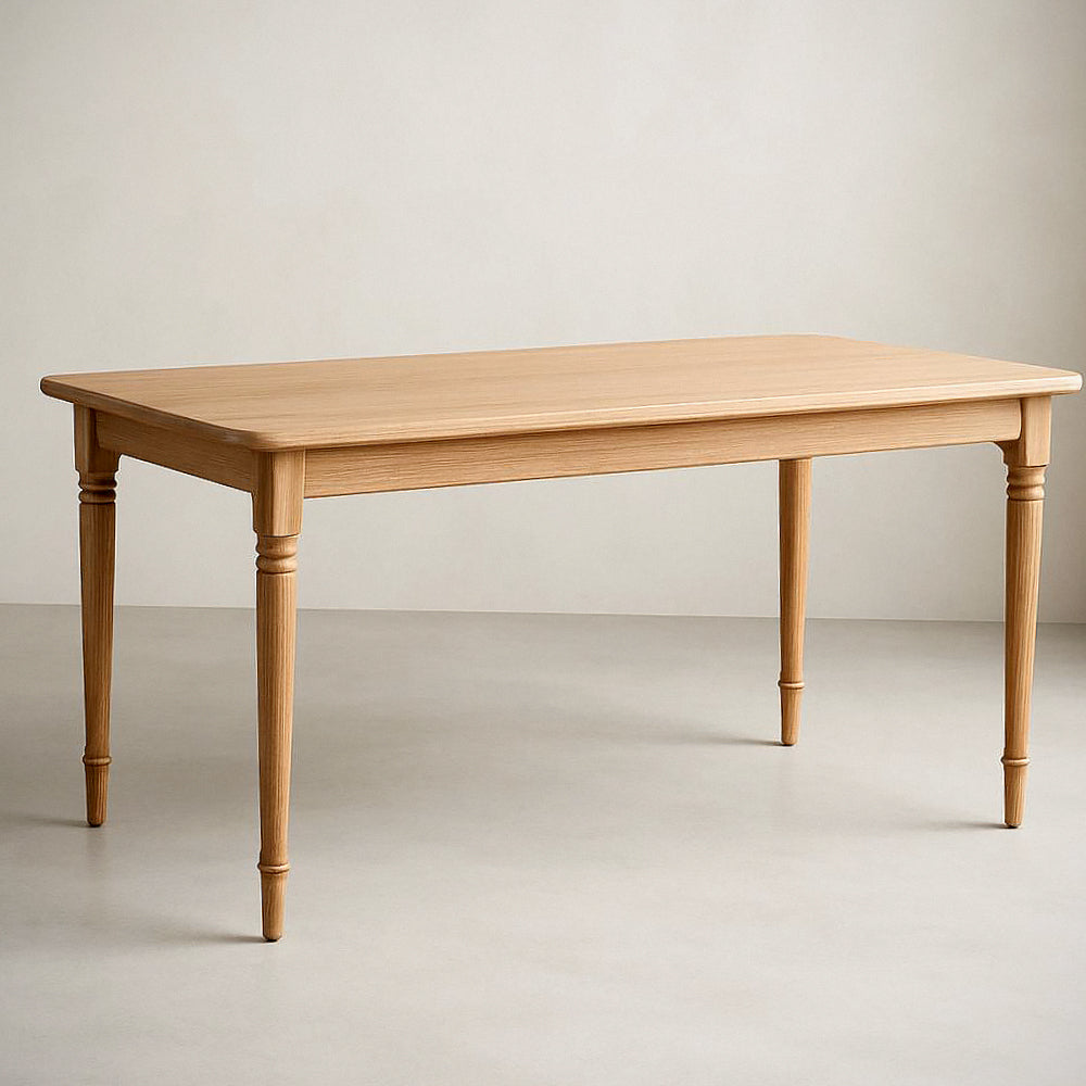 Table ¡§¡è mangeoire rectangulaire en bois de ch¡§one naturel 180x90x75 cm 