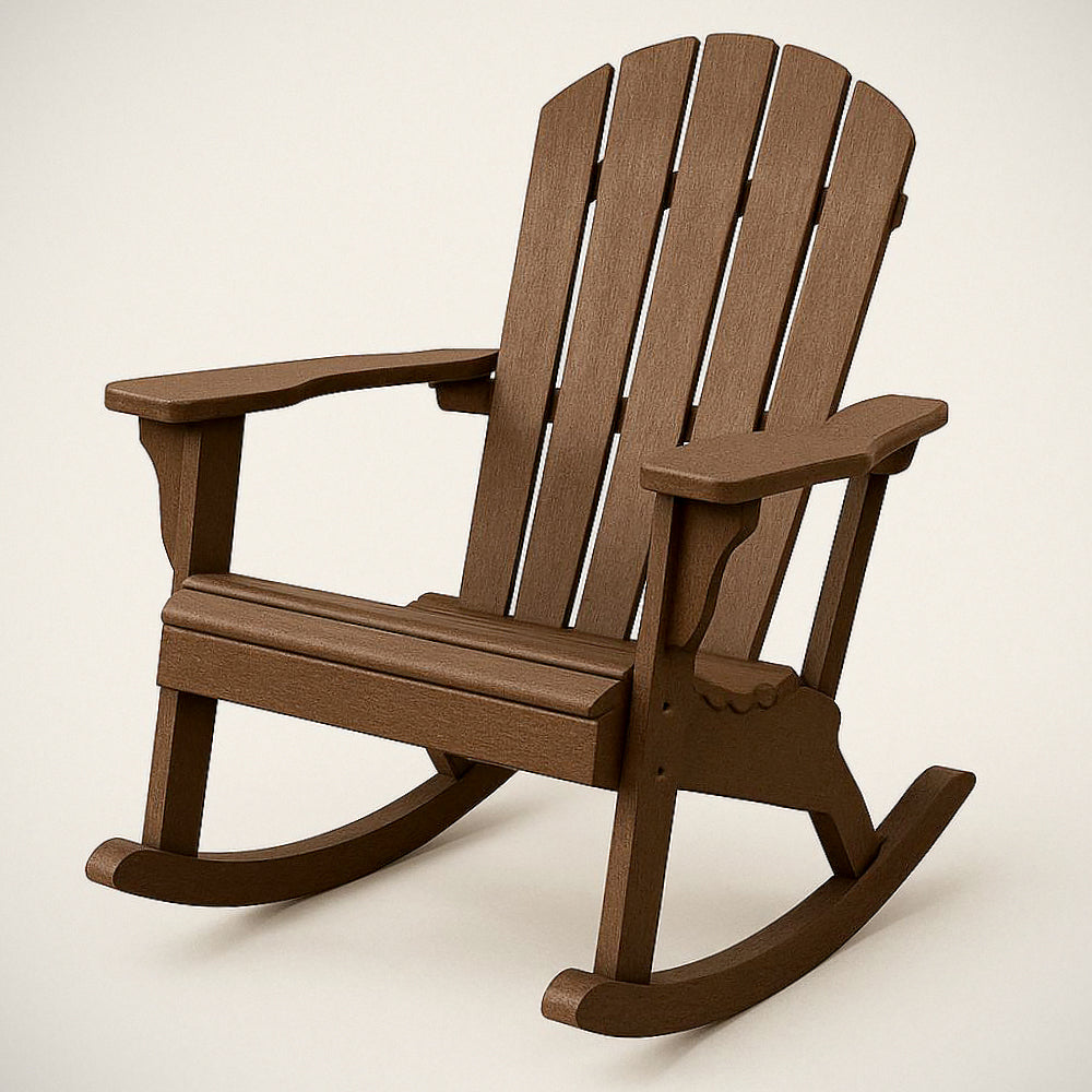 Chaise ¡§¡è bascule Adirondack en poly¡§|thyl¡§¡§ne haute densité¡§| marron 