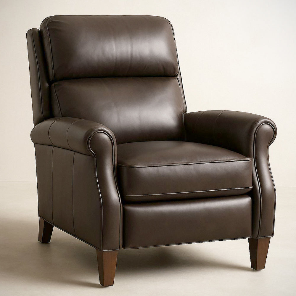 Fauteuil Relax Cuir Marron Dossier R¡§|glable 105x90x85 cm 