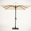 Parasol de jardin carr¡§| en polyester beige avec structure en aluminium noir, diam¡§¡§tre 300 cm 