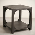 Table d'appoint carr¡§|e bois teint¡§| fonc¡§| 45 cm x 40 cm x 40 cm 