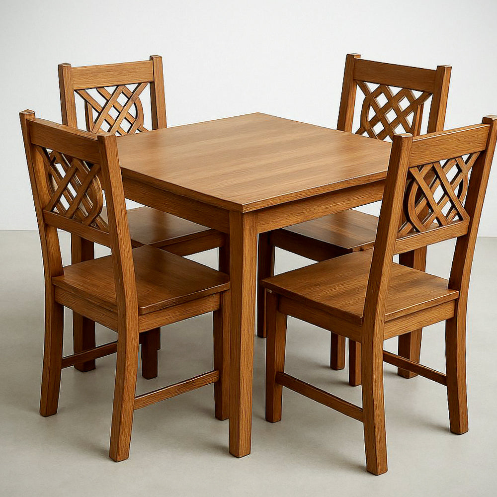 Ensemble de salle ¡§¡è manger carr¡§| en bois massif 5 pièces 