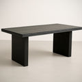 Table ¡§¡è mangeoire en bois massif noir 200x100x76cm