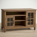 Buffet en bois ch¡§one avec portes vitr¡§|es et ¡§|tag¡§¡§res 120x40x75 cm 