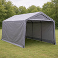 Abri De Voiture 3x6 m En Acier Gris Et Poly¡§|thyl¡§¡§ne 