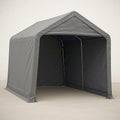 Abri de voiture en toile imperm¡§|able grise avec armature en acier 3 mx 2 mx 2 m