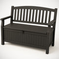 Banc de rangement ext¡§|rieur en polypropylène¡§¡§ne noir 130x60x85 cm