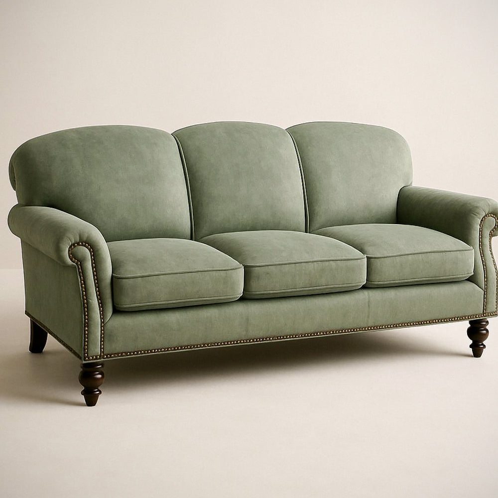 Canapé¡§| 3 Places Tissu Velours Vert 