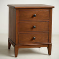 Commode en bois brun avec 3 tiroirs 60cm x 40cm x 70cm 