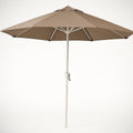Parasol rond en aluminium et polyester taupe, diamètre 300 cm 